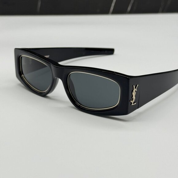 NEW SL M140 RIM 001 SAINT LAURENT SUNGLASSES BLACK SQUARE UNISEX SLM140 RIM 001 - Picture 3 of 11